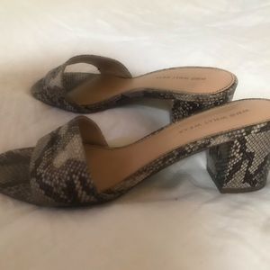 Beautiful Faux Snakeskin heeled sandals Sz 9